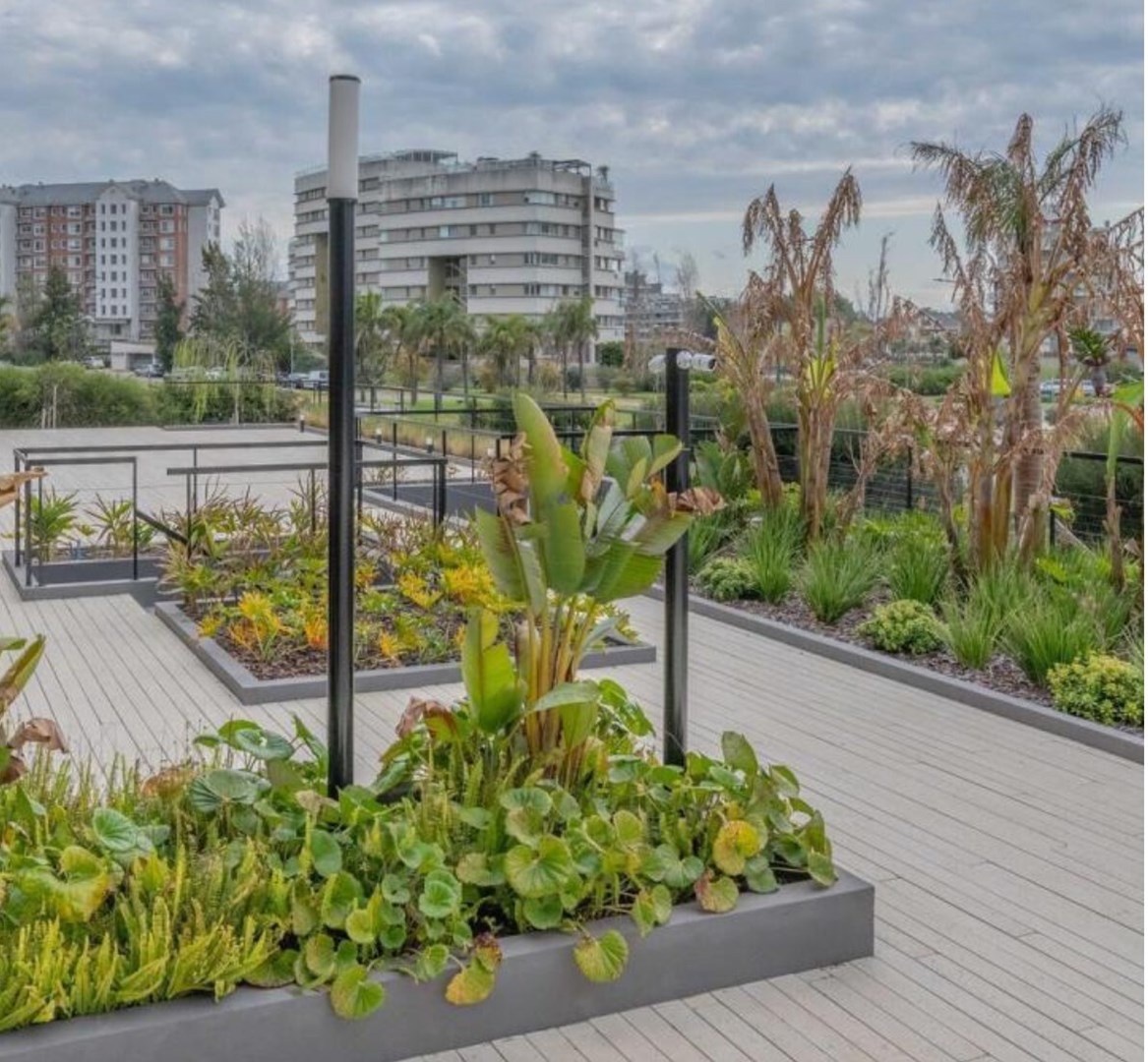 Jardín espacio común