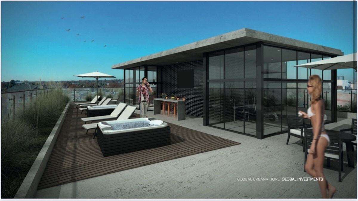 Terraza con jacuzzi