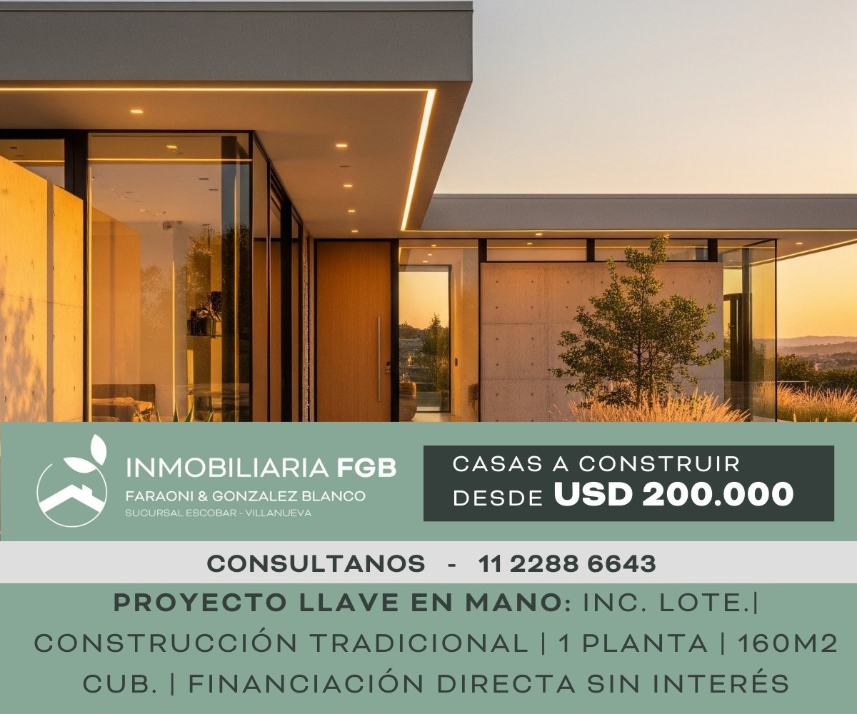 CONSTRUI TU CASA DESDE 200.000USD EN CUOTAS 0
