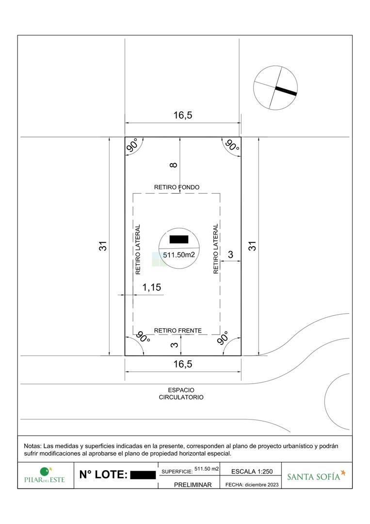 BARRIO SANTA SOFIA, VENTA LOTE INTERNO