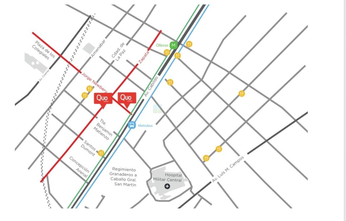 Alquiler departamento 2 amb QUO Zapata.