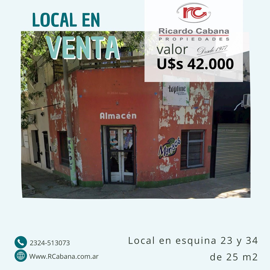 Local en venta en esquina 23 y 34