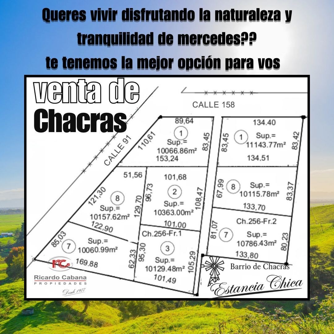VENTA DE CHACRAS  con FINANCIACIÓN SIN INTERÉS
