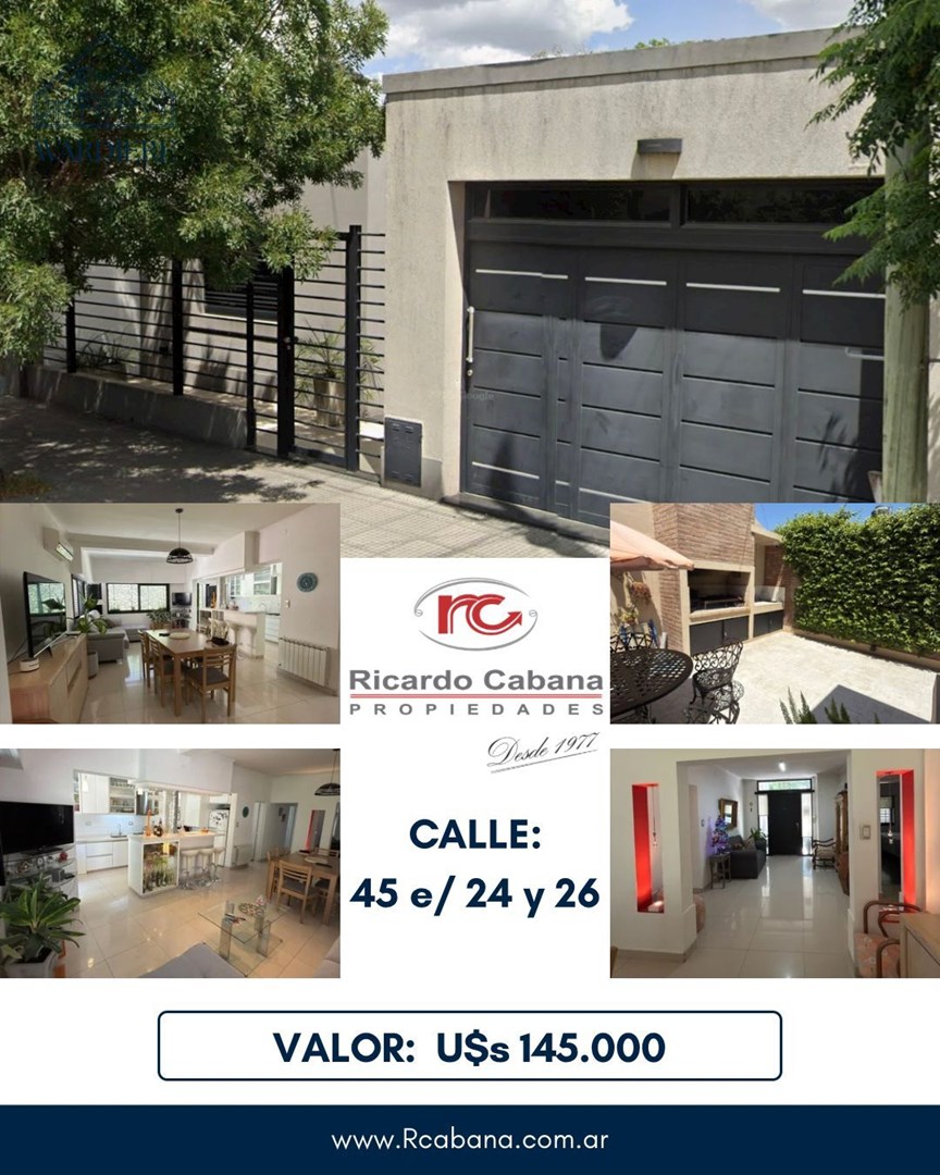 HERMOSA CASA EN VENTA 45 e/ 24 y 26