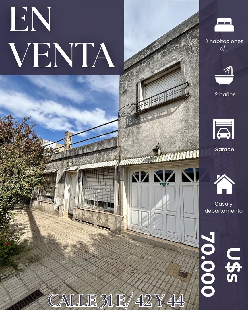 CASA CON DEPARTAMENTO EN VENTA