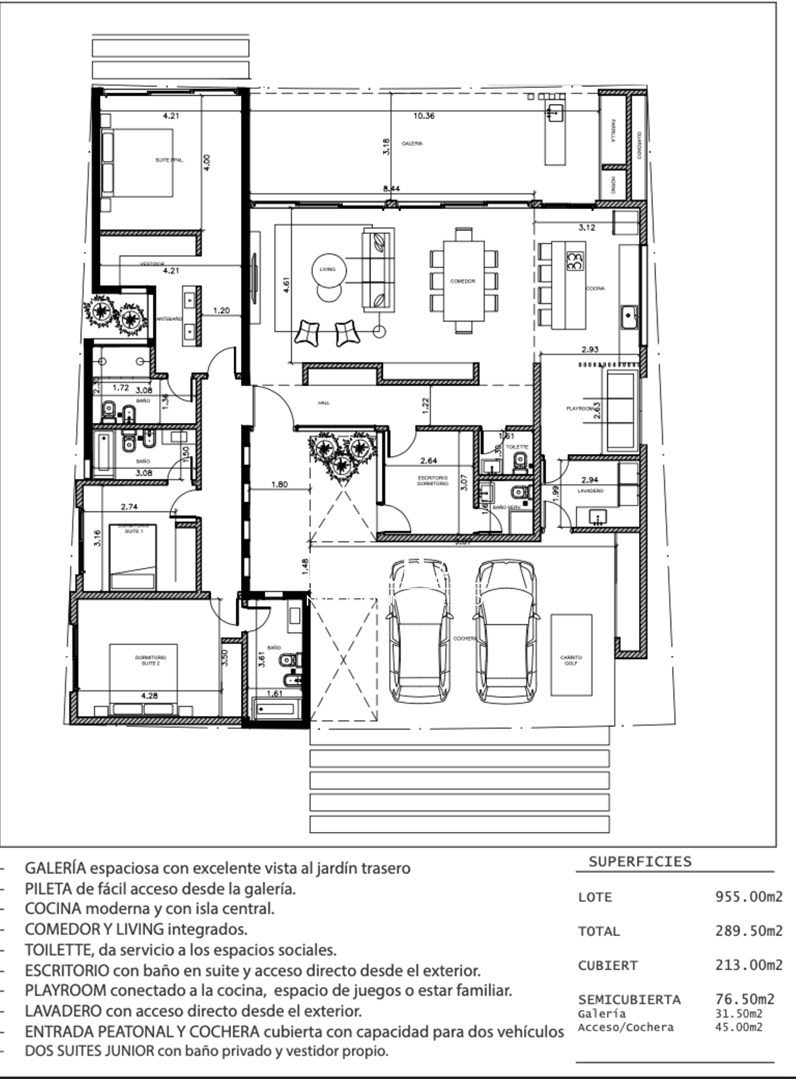 Casa Venta 3 Dormitorios Barrio La Calesa Lote de 955 m2 Pilará Pilar